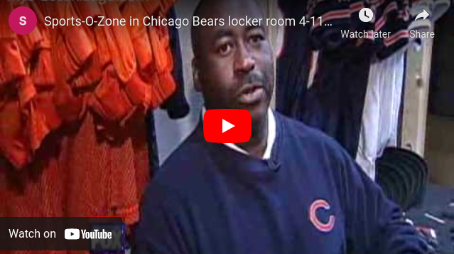 Sports-O-Zone in the Chicago Bears’ Locker Room